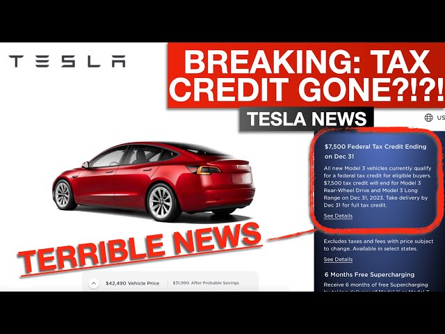 Buy Now? Tesla Model 3 to Lose Full $7,500 Tax Credit in 2024