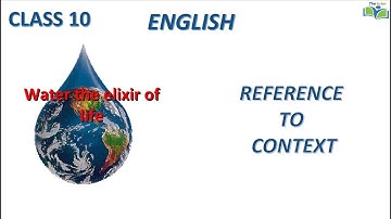 REFERENCE TO CONTEXT II ELIXIR OF LIFE II CLASS 10 II 1ST LANGUAGE ENGLISH KSEEB II THE TUTOR