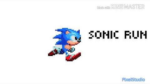 Sonic Run  Pixel studio animation