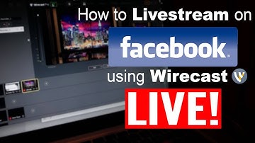 How to Livestream on Facebook using wirecast and an hd camera