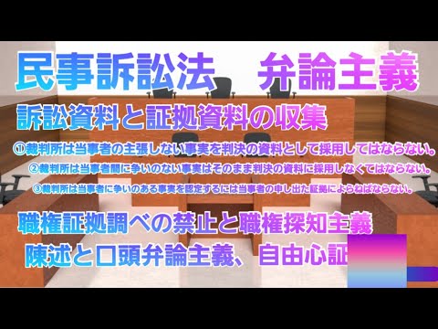 音声メイン】民事訴訟法#3 弁論主義【イヤホン推奨】 - YouTube