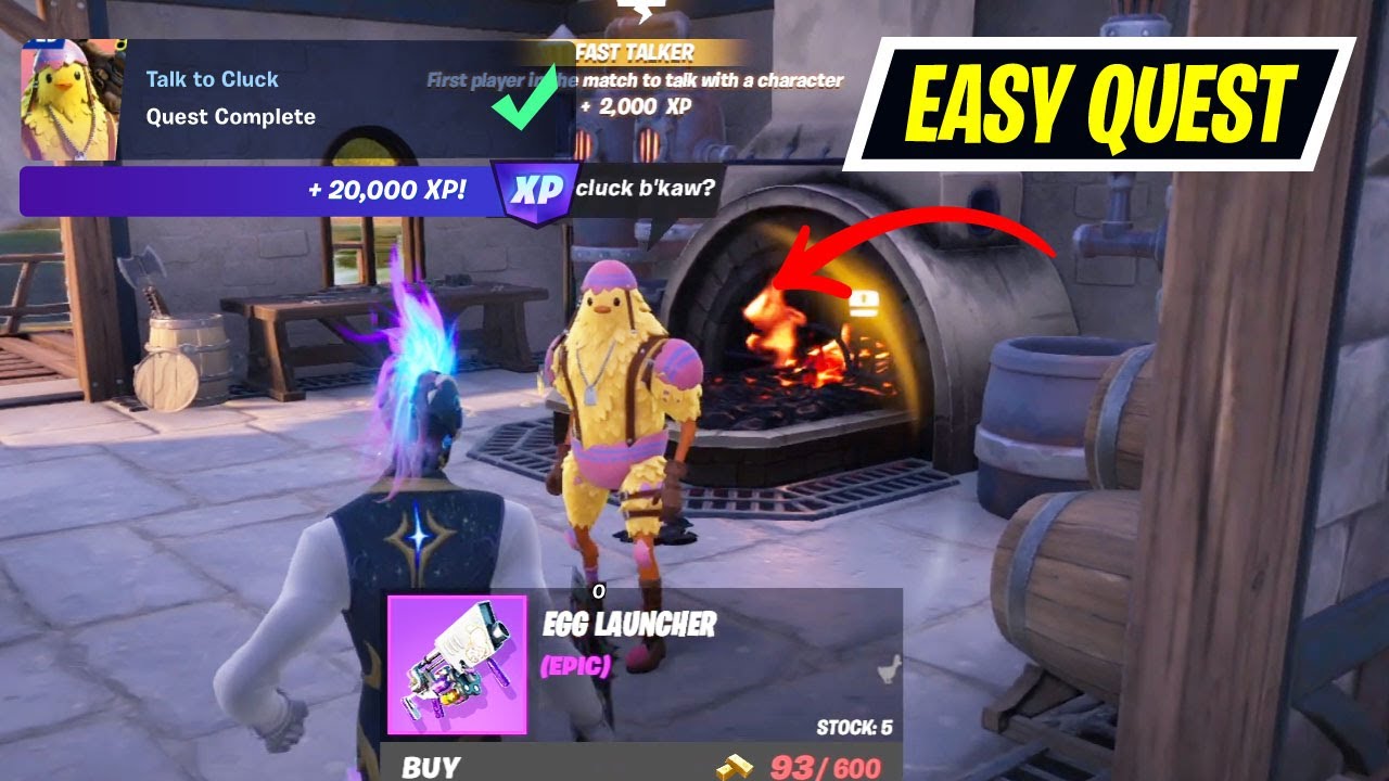 Talk to Cluck Fortnite