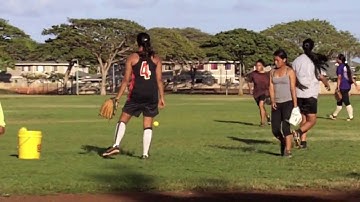 Softball Fielding Tip - Proper Footwork for the Slow Roller