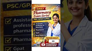 | Q30 | Daily Pharma Exam Series💊#PharmaShorts