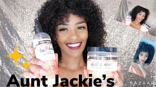 Aunt Jackie’s , best curling gel ever doesn’t shrink curls look first impression #Tutorial 👩🏾‍🦱