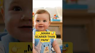 👉 „Who’s scarier? Mama or Papa? 😂 | Baby’s Honest Answer 😅“ #shorts