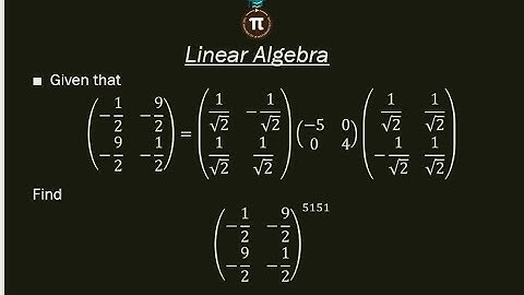 Power of A Square Matrix (Example) || Diagonalization Method || Linear Algebra.