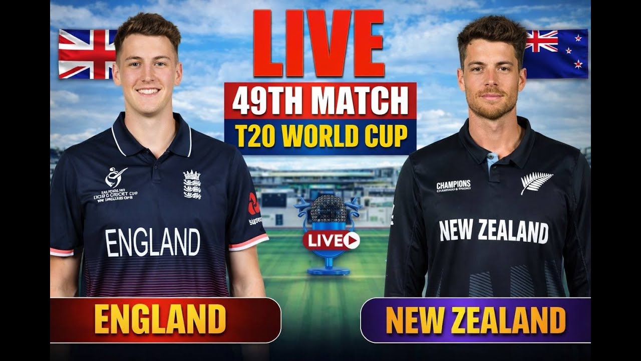 🔴England vs New Zealand LIVE | T20 World Cup Match 49 Live Streaming ...