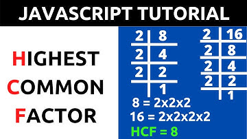 JavaScript program to find HCF (GCD) of two numbers || Hindi Tutorial