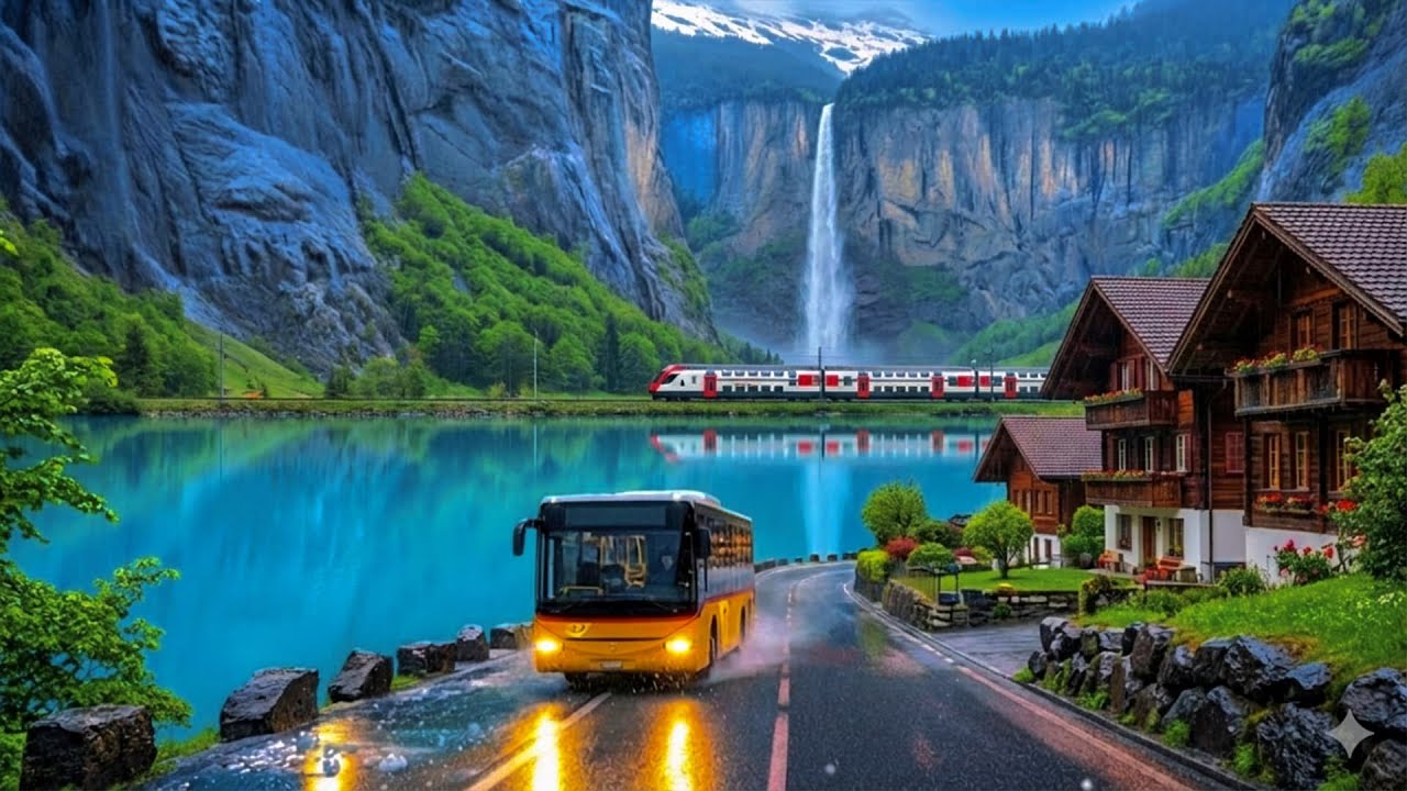 Swiss Village After the Rain – Peace, Fresh Air & Nature | Lungern in 4K