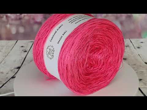 Video: Příze Čarovné klbko, (3n), 1000m, Limited Edition No.115, glitter rubis