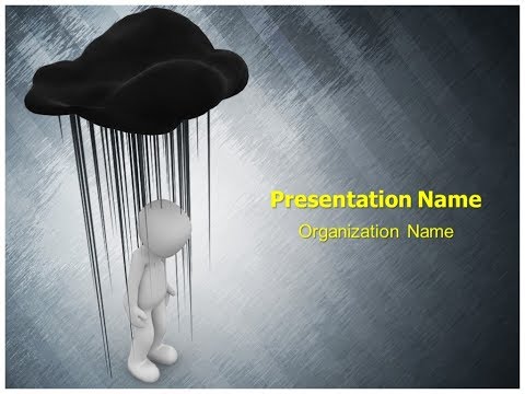Black Cloud Depression PowerPoint Template PPT Design thetemplatewizard.com