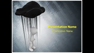 Black Cloud Depression PowerPoint Template PPT Design | thetemplatewizard.com
