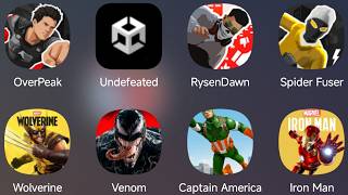 OverPeak, Undefeated, Spider Fuser, Wolverine, Venom, Captain America, Iron Man, Rysen Dawn