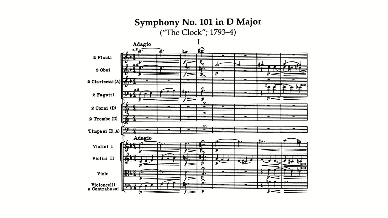 Tonton Haydn: Symphony No. 101 in D major "The Clock" (with Score) di YouTube