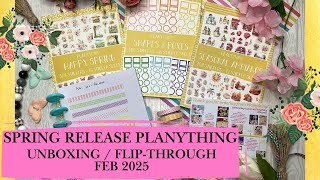 Spring Release Unboxing Planything / Flip-through / Sticker books, Washi tapes/ Feb 2025
