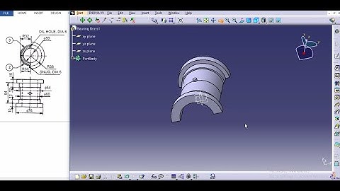 How to draw Plummer Block Bearing Brass using CATIA V5