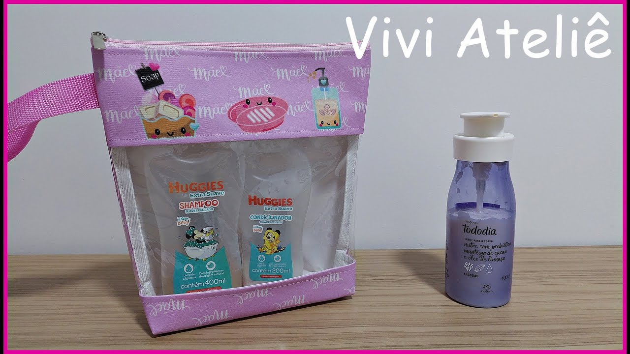 Nécessaire de Banho | Porta Shampoos e Cremes | Passo a Passo | Vivi Ateliê