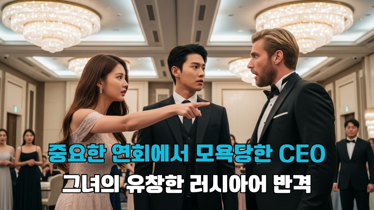 CEO, 정치적 결혼으로 말을 못하는 아내와 결혼하다가 중요한 연회에서 러시아어로 모욕당하자, 그녀가 갑자기 유창하게 대응해 모두를 충격에 빠뜨리다