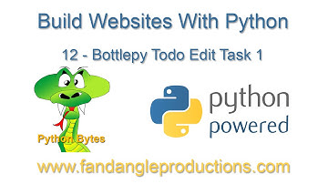 Python Web Frameworks: 12 Bottle Edit Task 1