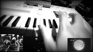 playing the Tim Burton - Vincent Theme on a microkorg synthesizer 🎹🖤🎃