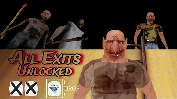 All Exits Unlocked In The Twins V1.1.1 With Granny And Grandpa But Using One Item Slot Only