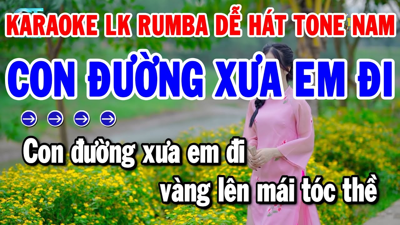 Karaoke Liên Khúc Tone Nam Nhạc Sống Beat Dễ Hát 2024 | Con Đường Xưa Em Đi | Thanh Hải