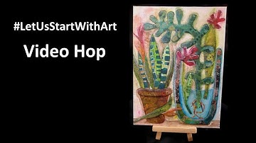 #LetUsStartWithArt Mixed Media Cut Collage Canvas