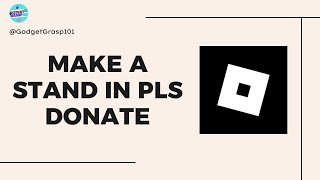 How to Make a Stand in Pls Donate | Roblox PC & Laptop 2025 Tutorial