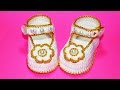 Пинетки крючком крестильные. МК. DIY booties crochet