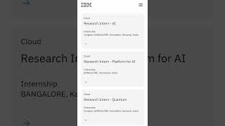 💡 IBM Research Internship 2026 | AI, Quantum, Cloud | Work with World-Class Researchers 🚀 #shorts
