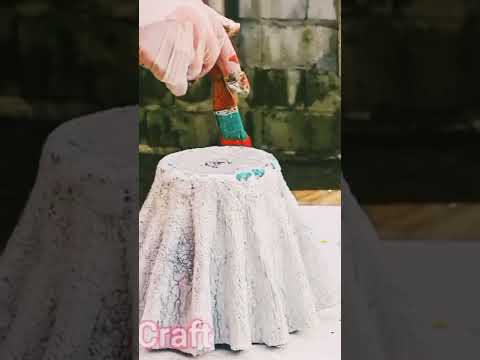 Amazing Making Potted Plants with Towel and Cement - Cement Craft Ideas #Shorts @5MinuteCementCrafts88