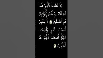 القران الكريم المنشاوي الايات 19+20 سورة الحشر quran karem