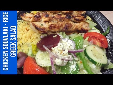 Chicken Souvlaki - Gyro - Greek Salad - Hungry Greek