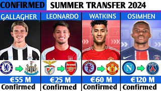 🚨 ALL CONFIRMED AND RUMOURS SUMMER TRANSFER NEWS🔥WATKINS TO MAN UTD,LEONARDO TO ARSENAL.