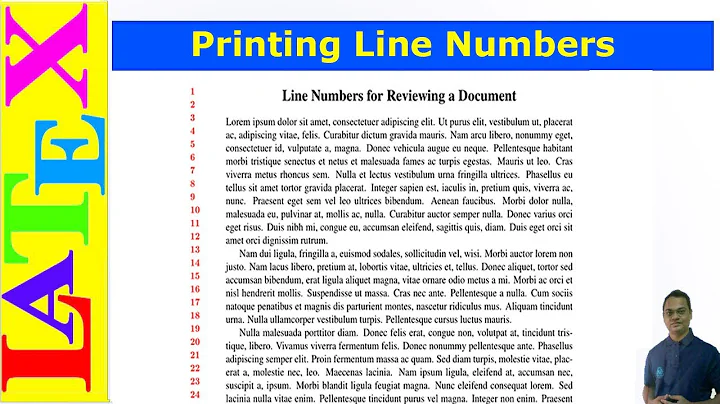 How to print line numbers in latex documents (LaTeX Tips/Solution- 35)