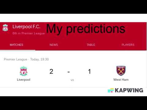 Liverpool vs West Ham Match Predictions