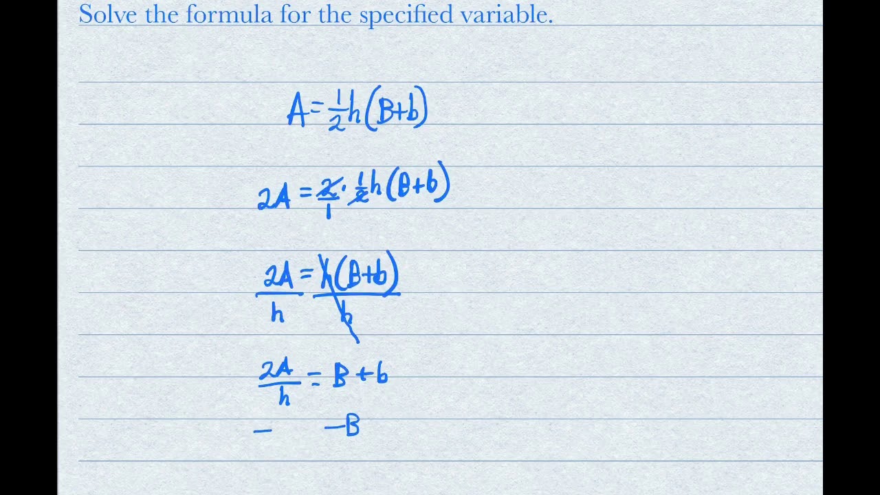 Solve The Formula For The Specified Variable Part 4 YouTube solve-the-formula-for-the-specified-variable-part-4-youtube