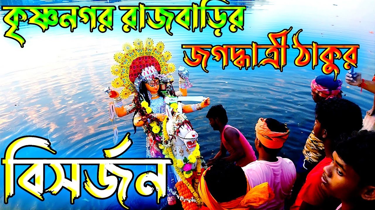 কৃষ্ণনগর রাজবাড়ীর জগদ্ধাত্রী ঠাকুর বিসর্জন || Krishnanagar Rajbari Jagadhatri maa  Visarjan