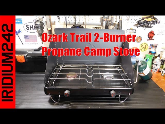 Ozark Trail 2 Burner Propane GAS Camping Stove | GCT2208W | Black