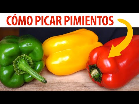 Video: Al cortar en dados y rebanar un pimiento, ¿qué se debe desechar?