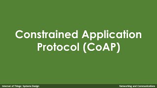 Lesson 4-9 [Networking and Communications] Constrained Application Protocol (CoAP)