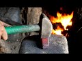 Forging a wedge traditional blacksmithing with creative hands