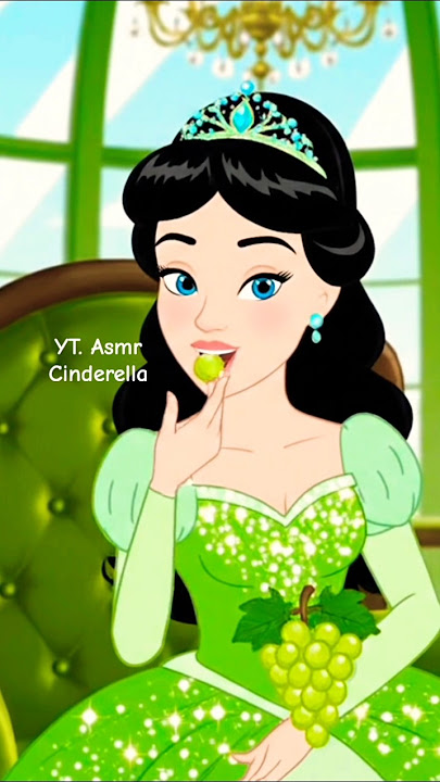 Cinderella eating green grapes #asmr #fairytale #shorts