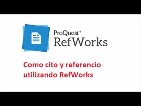 Video: ¿Cómo importo un archivo RIS a RefWorks?