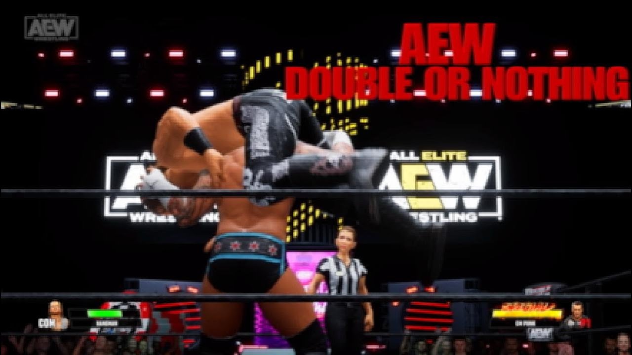 AEW DOUBLE OR NOTHING CM PUNK HITS ADAM PAGE WITH A GTS!!!!!!! - YouTube