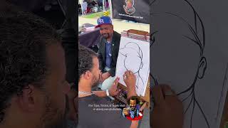 Senator Sharif Street was happy to get drawn by Alani J... but did he like the sketch?