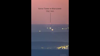 Warszawa Widziana Z Gołoborza W Górach Świętokrzyskich. 152 Km. Dalekie Obserwacje Warszawy.