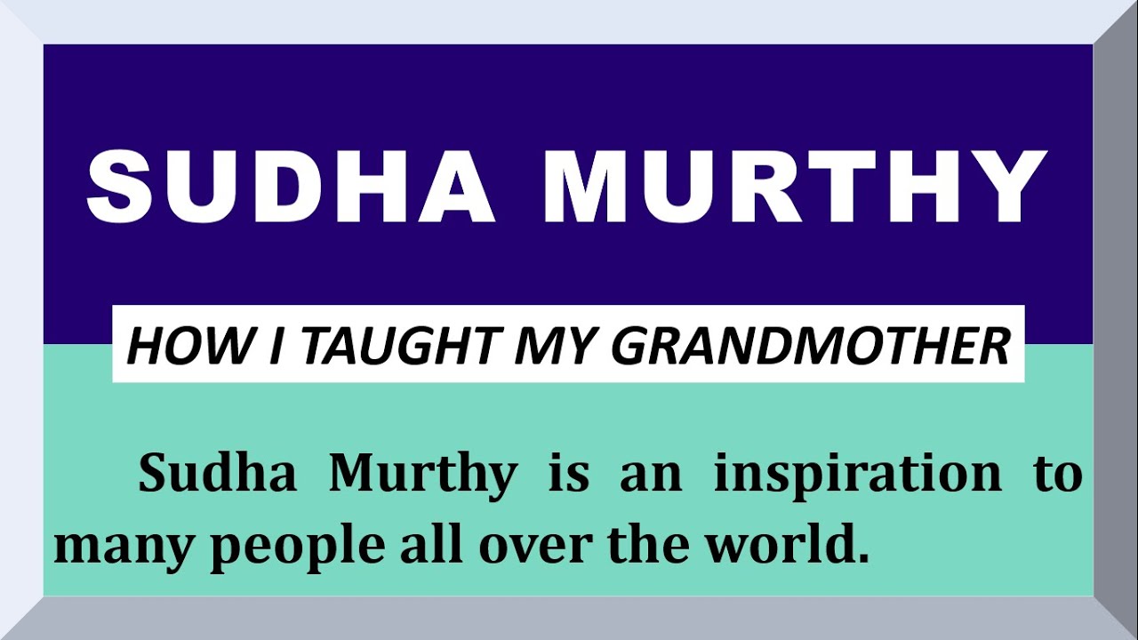 Essay on Sudha Murthy in English YouTube