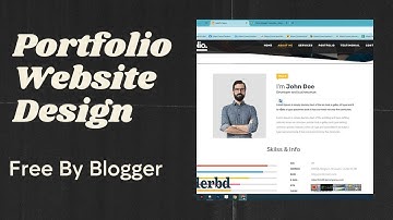 Portfolio Website Design by Free Blogger Template